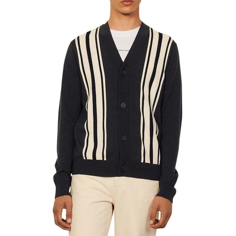 Sandro Men's 100% Wool Cardigan